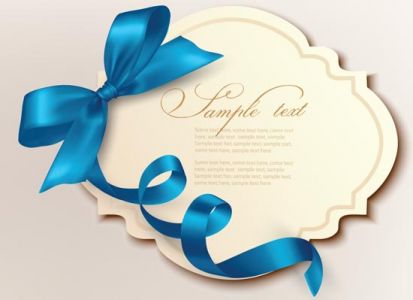 Bows and ribbons on vector cards
