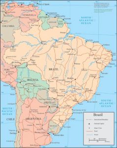 Brazil vector map