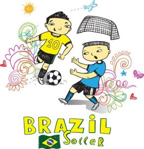 Brazil world cup vector sketches