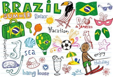 Brazil world cup vector sketches