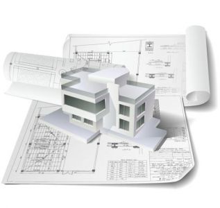 Building plan drawings vector