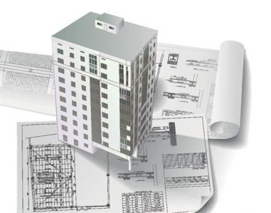 Building plan drawings vector