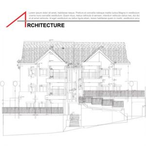 Building plan drawings vector