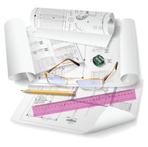 Building plan drawings vector
