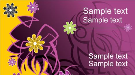 Floral business cards vector