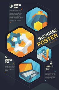 Business poster cover vector design