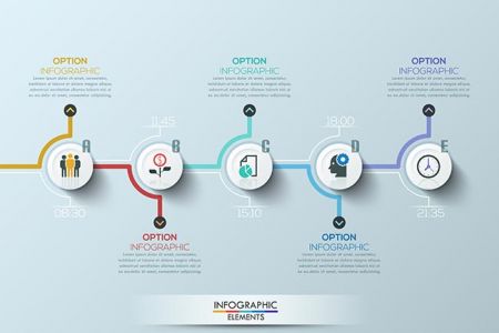 Modern business circle origami style options banner,Modern business circle origami style options banner