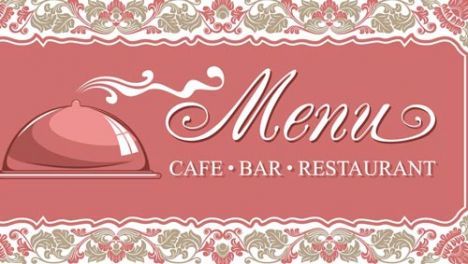 Cafe bar restaurant menu design