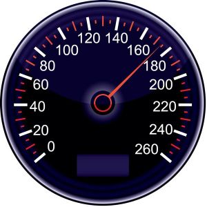 Car dashboard tachometers vector