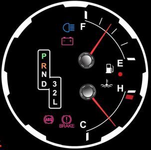 Car dashboard tachometers vector