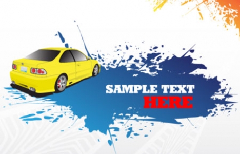 Car vector banner