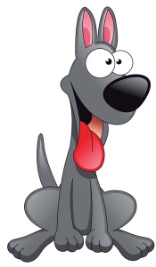 Cartoon dog character vector