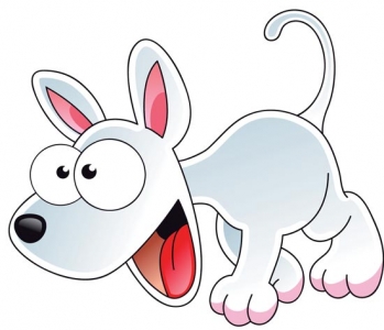 Cartoon dog character vector