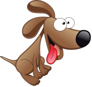 Cartoon dog character template