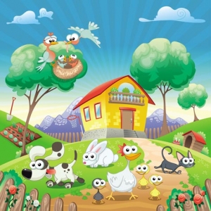 Cartoon farm vector