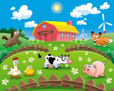 Cartoon farm vector