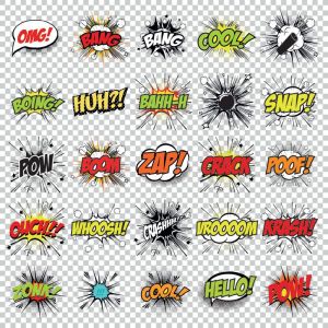 Cartoon pop art vector comics