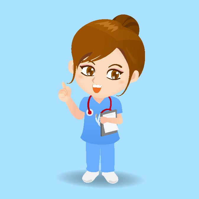 Cartoon woman doctors and nurses vector