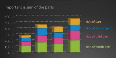 Colored chart vector