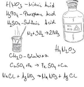 Chemistry experiments and equation writting vectors