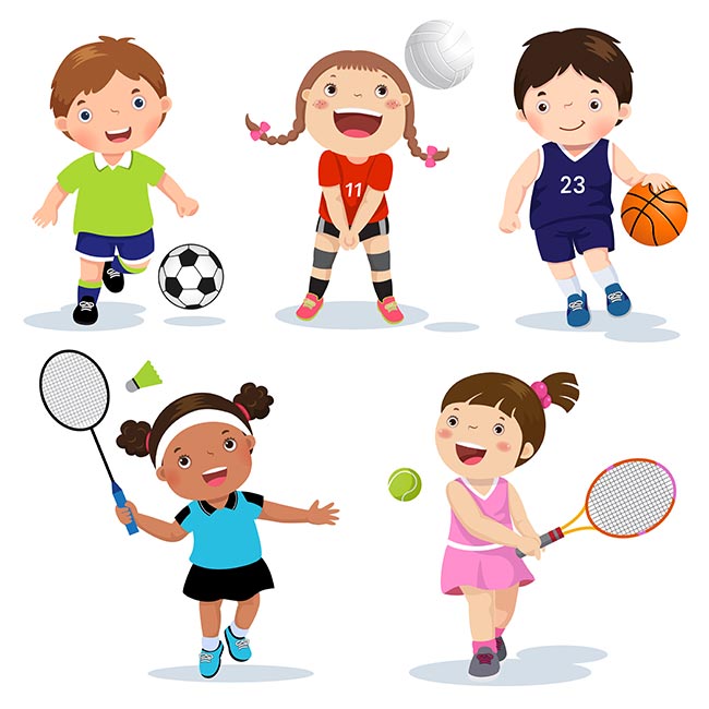children activities at school vectors
