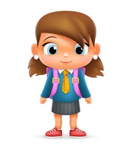 Realistic School Girl Child Cartoon Education Character 3d Icon Design Isolated Vector Illustrator,Realistic School Girl Child Cartoon Education Character 3d Icon Design Isolated Vector Illustrator