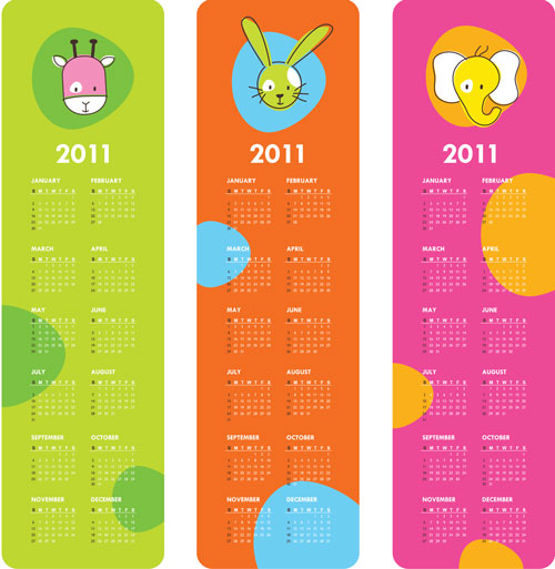 2011 calendar for children vector 2011 calendar for children vector
