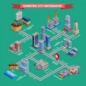 2371 Isometric City Infographic