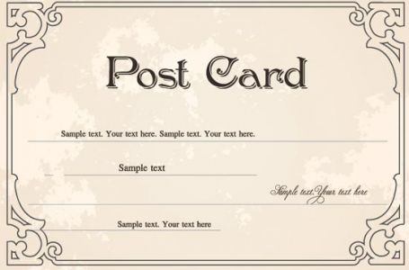 Classic postcard template