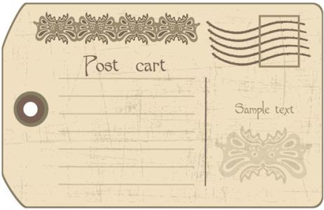 Classic postcard template