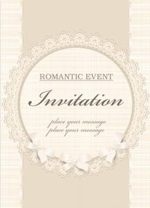 Classic wedding invitation vectors
