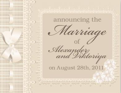 Classic wedding invitation vectors