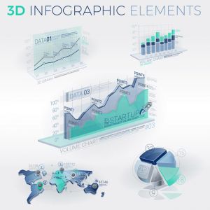 3D Infographic Elements,3D Infographic Elements