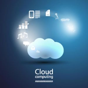 Cloud computing vector template