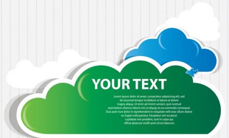 Green cloud speech buble  design