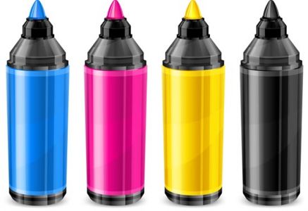 CMYK paint color vectors