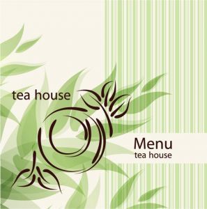 Coffee and tea menu card vectors