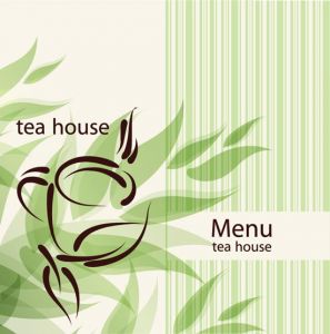 Coffee and tea menu card vectors