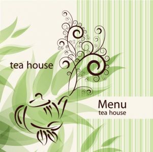 Coffee and tea menu card vectors