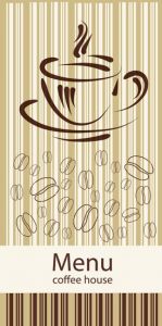 Coffee and tea menu card vectors
