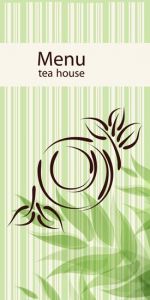 Coffee and tea menu card vectors