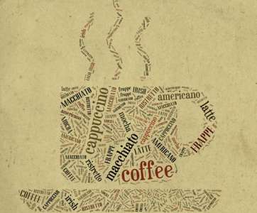 Coffee letters template