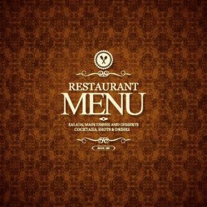 Restaurant menu vector