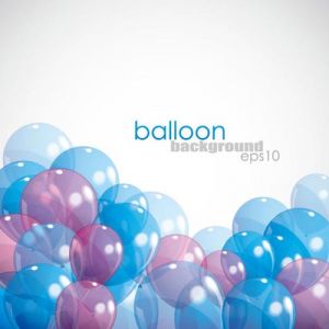 Colored balloons for events vector illustrations