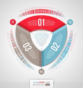 Colored infographics labels and stickers vector