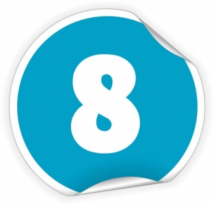 Colored number layout sticker