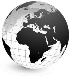 Dark gray globe in vector format