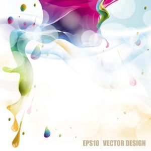 Colorful ink vector design