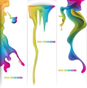 Colorful ink vector ideas