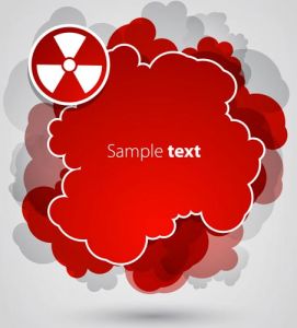 Red sticker cloud vector